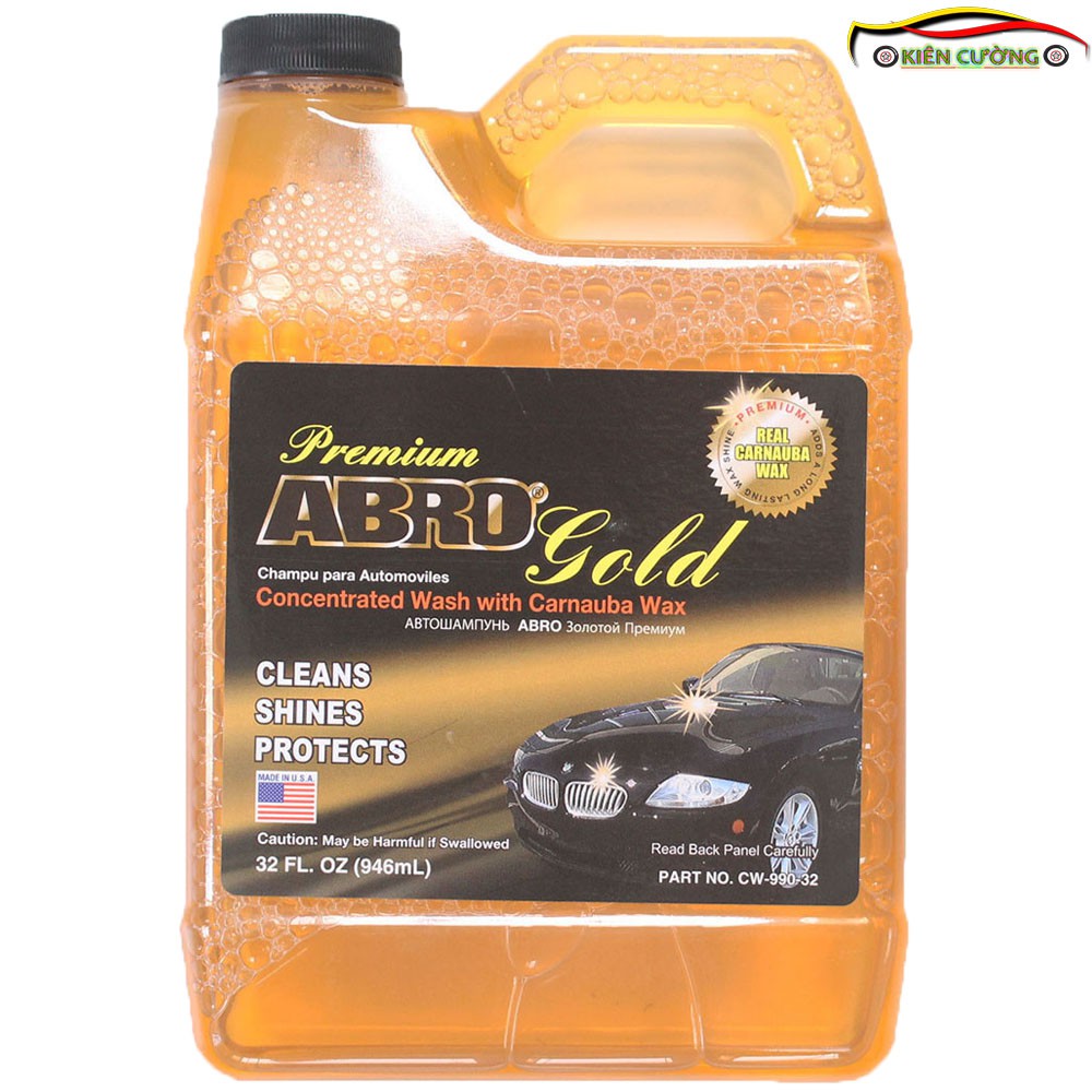 Xà bông rửa làm sạch xe hơi Abro Premium Gold Car Wash 946ml