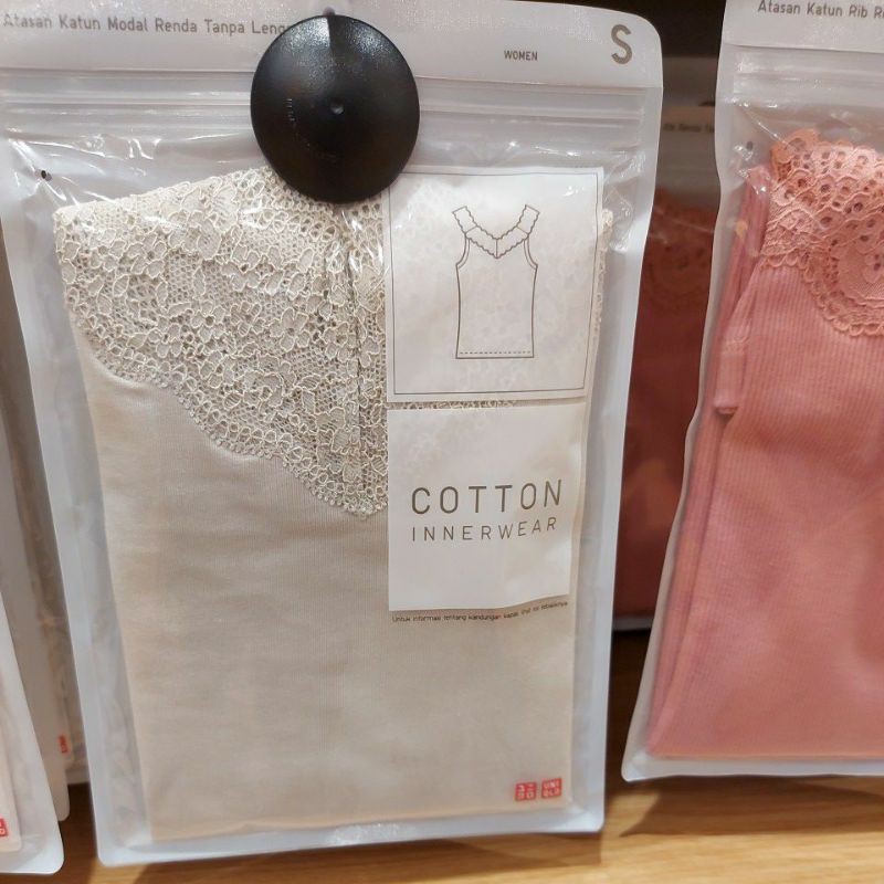 Mới Áo Ba Lỗ Uniqlo Chất Liệu Cotton Phối Ren Cho Nữ
