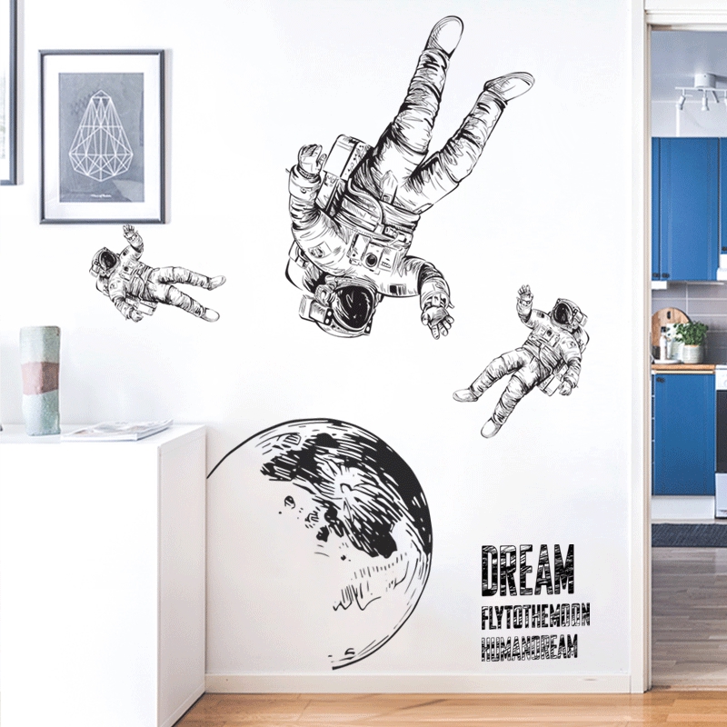 Miếng Dán Tường Vinyl Hình Phi Hành Gia