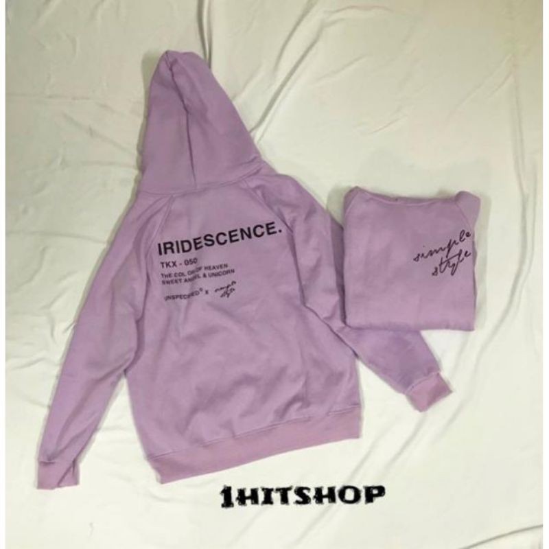 Áo Hoodie Simple Style Unisex Vải Mỏng ( Dây Trắng )