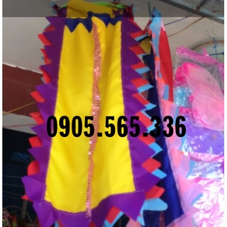 Đuôi gắn đầu lân nhỏ cho bé chơi Trung thu - Đuôi đầu lân nhỏ dài 95cm cho bé múa lân