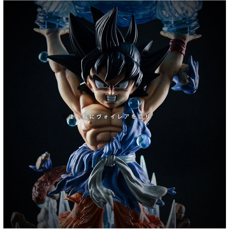 Tượng Mô hình Son Goku songoku quả cầu huỷ diệt Genki Dama spirit ball Super Saiyan Có Đèn Led Cao 47cm figure GT dragon