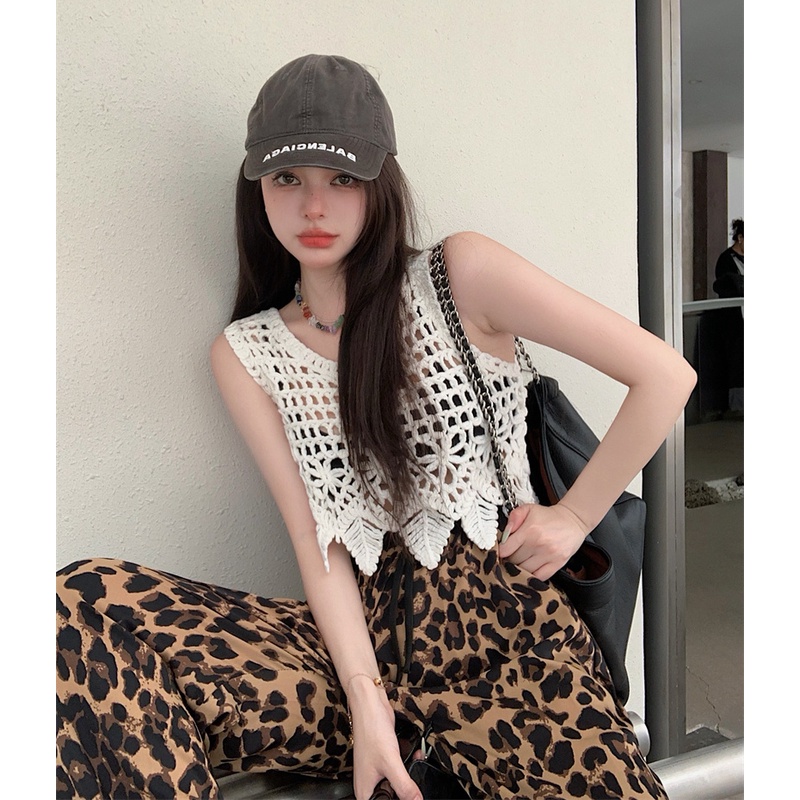 QKOOLE Áo Croptop Dệt Kim Dáng Rộng Phong Cách Hàn Quốc Thời Trang Cho Nữ