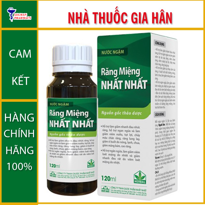Nước Ngậm Răng Miệng NHẤT NHẤT Chai 120ml - Bảo Vệ Sức Khỏe Răng Miệng Toàn Diện - Gia Hân