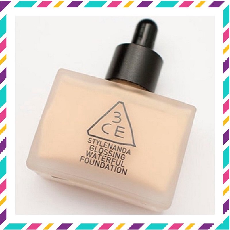 [ Chính Hãng ] Kem Nền 3CE Stylenanda Glossing Waterful Foundation Hàn Quốc, Lọ 40g, Giúp Làn Da Căng Bóng, Mịn Màng