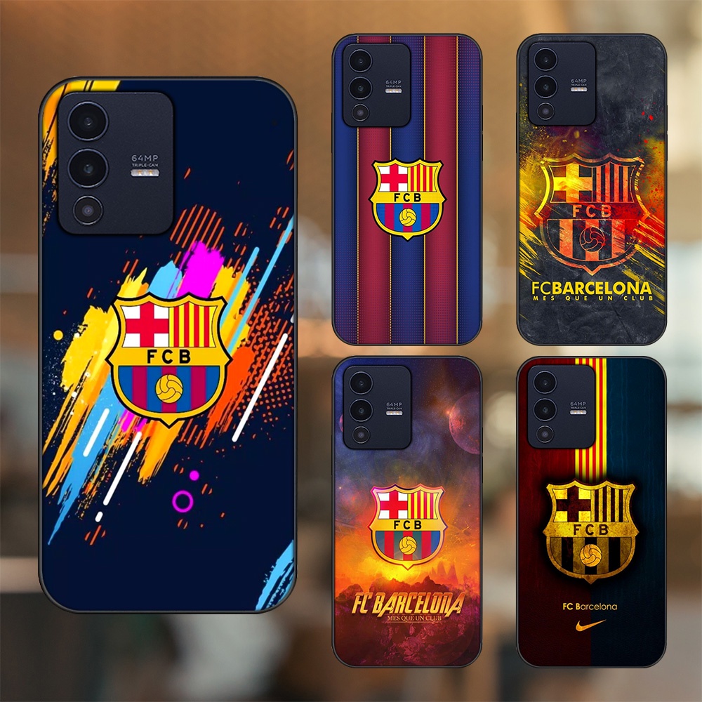 Ốp lưng Vivo V23 5G viền đen in hình Barcelona Barca