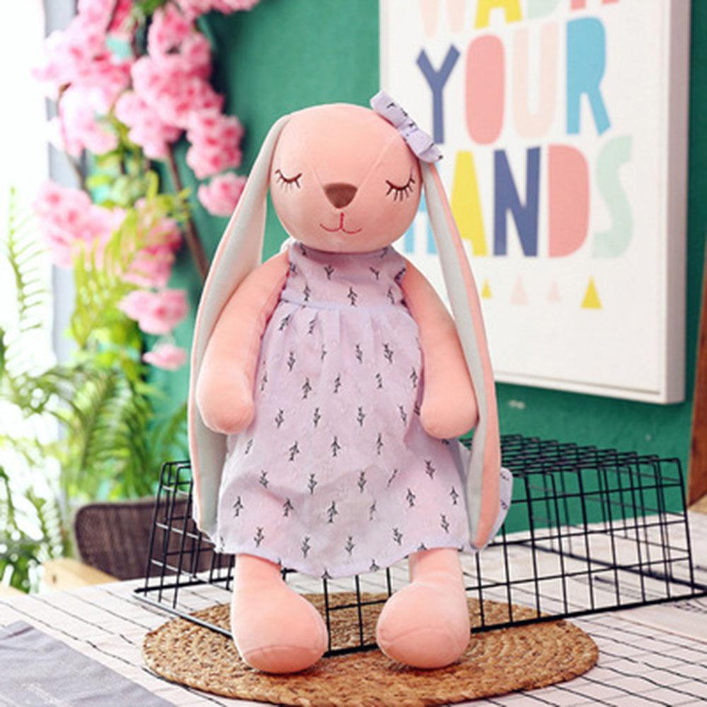 Đồ chơi nhồi bông Hình Thỏ Tai Dài Dễ Thương Cho Bé
