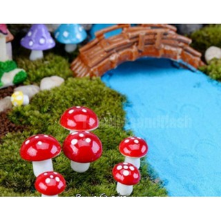 Nấm xốp trang trí tiểu cảnh mini - tiểu cảnh sen đá trang trí bể cá ,trang trí terrarium  có ảnh thật