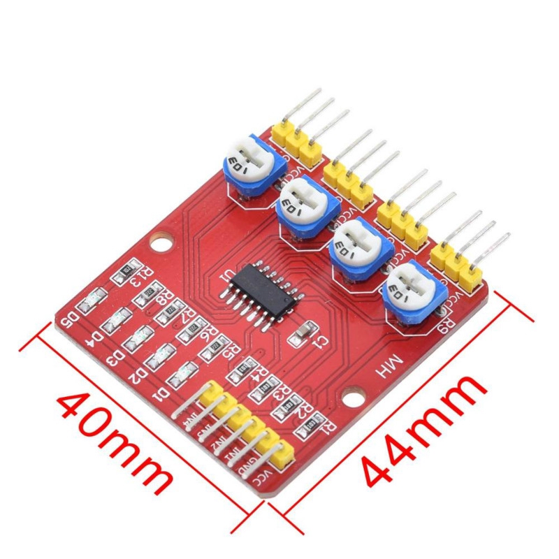 4 Channel Infrared Detector Tracked Photoelectricity Sensor module Mô Đun Cảm Biến Hồng Ngoại 4 Kênh Cho Xe Hơi/Robot