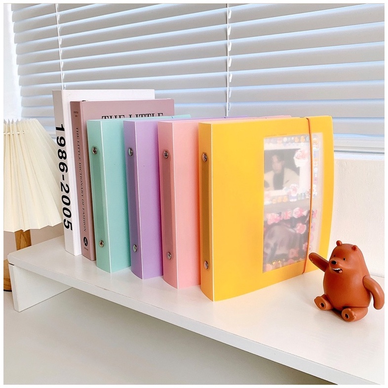 Mini Binder 2 còng đựng toplader B8 kèm sẵn 25 sheet màu pastel