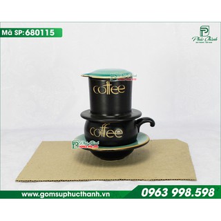 Phin pha cafe bằng sứ đẹp màu xanh dương