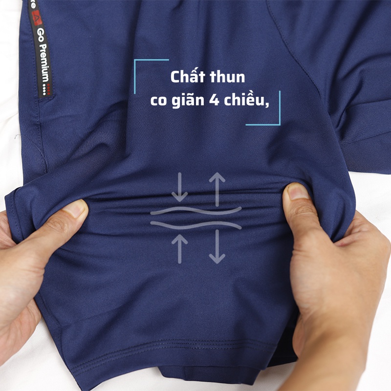 Quần đùi nam thể thao Ajeka chất thun poly co giãn 4 chiều, phong cách năng động, trẻ trung