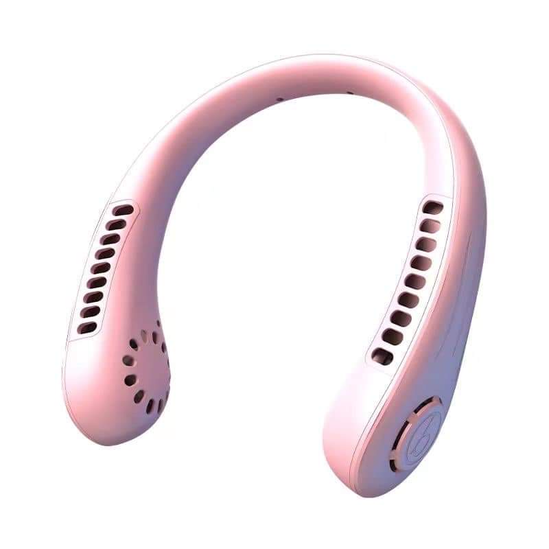 Quạt mini đeo cổ sạc USB tiện dụng 3 tốc độ dung lượng pin tích hợp 2400MAH-4000MAH