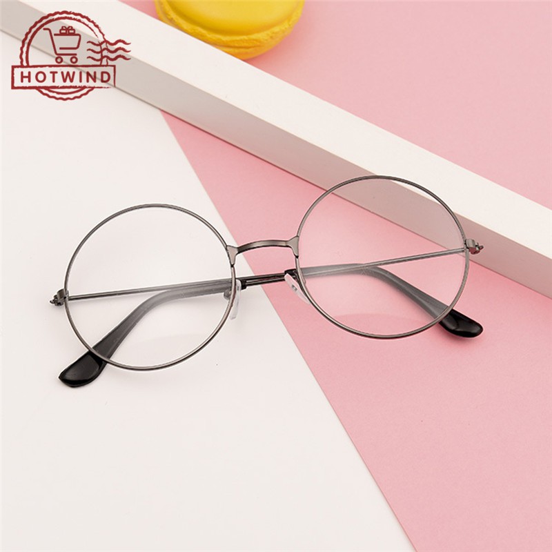 2 mắt kính gọng tròn chất liệu hợp kim