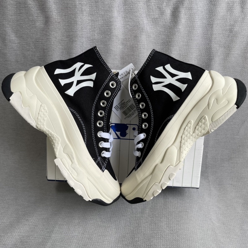 Mlb chunky high màu đen cổ cao, giày độn đế cao, giày thể thao sneaker nam nữ cao cổ hàng cao cấp, ảnh thật shop tự chụp