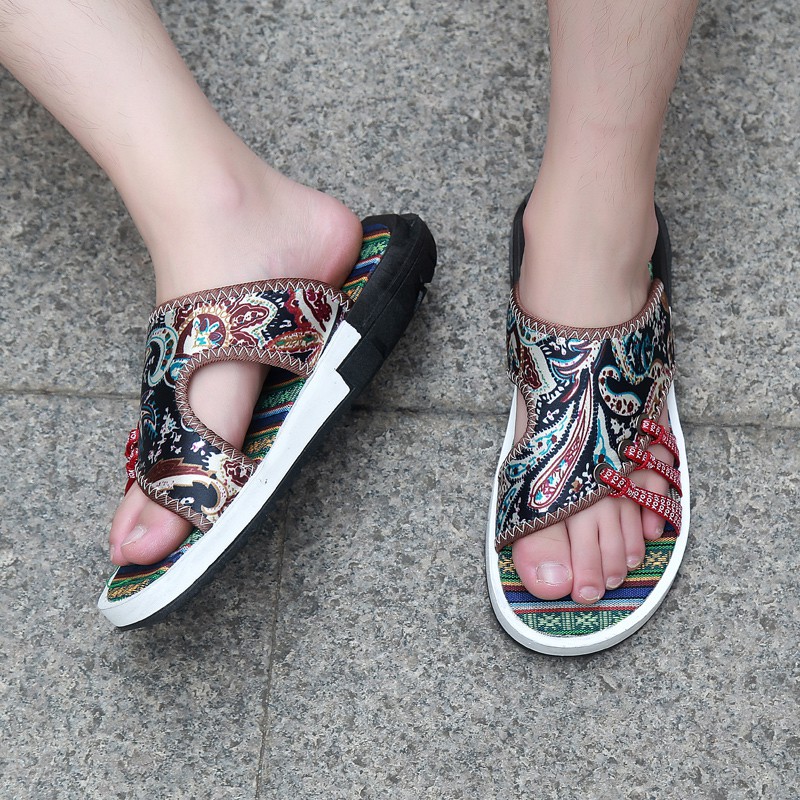 Dép quai ngang họa tiết Graffiti thời trang cho nam | BigBuy360 - bigbuy360.vn