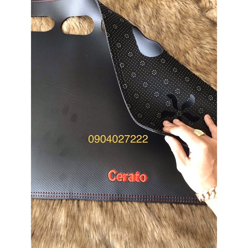 Thảm Taplo Cerato + K3 2012 - 2018, Da Carbon Cao cấp