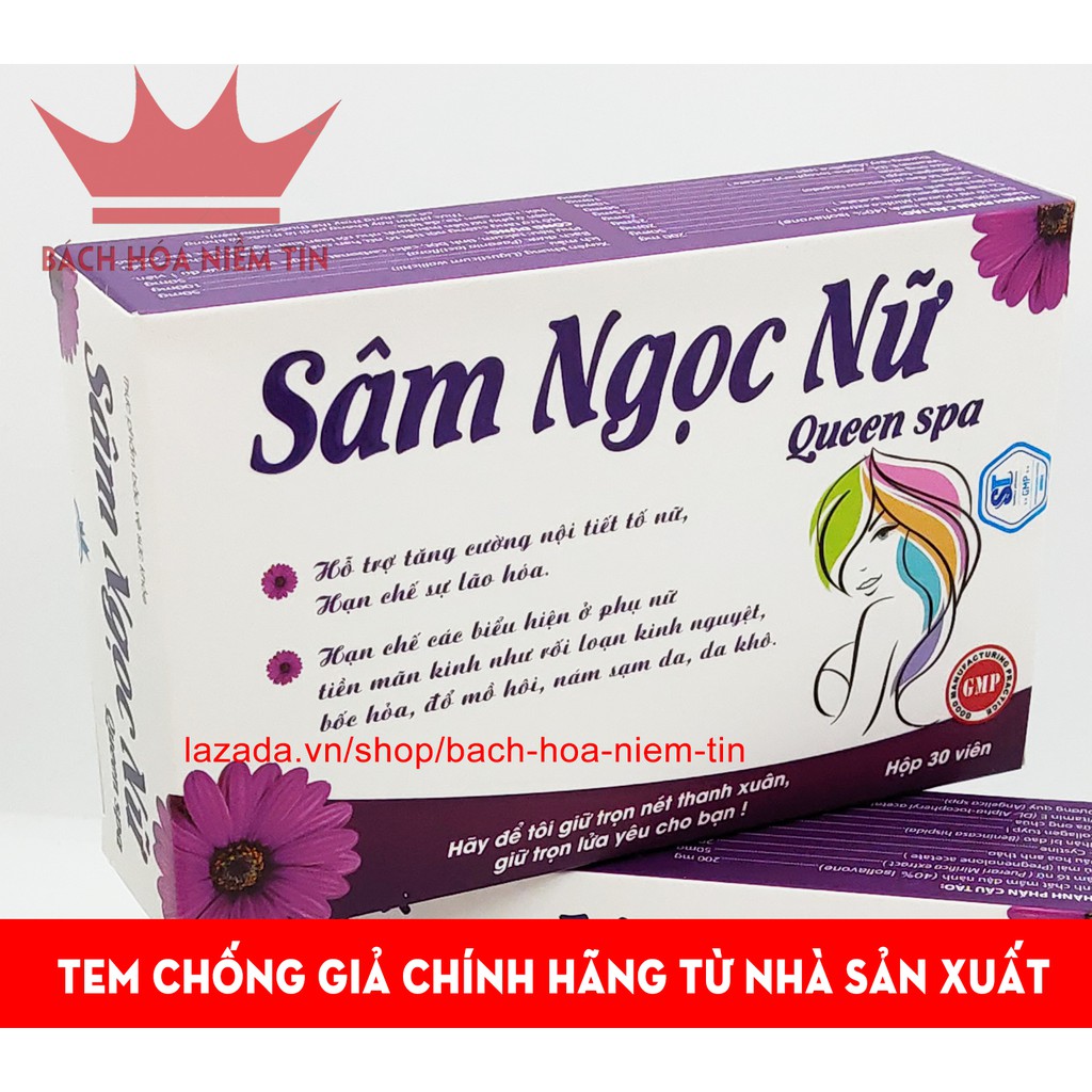 Viên uống tăng nội tiết tố nữ SÂM NGỌC NỮ Queen Spa, giảm nám sạm da, ổn định vòng kinh, tăng sinh lý nữ - Vỉ 30 viên | BigBuy360 - bigbuy360.vn