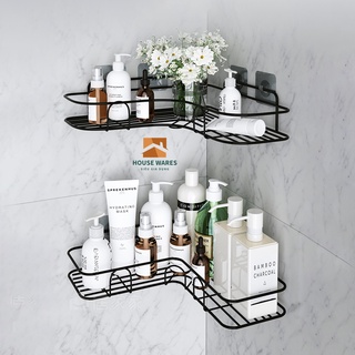 Kệ góc nhà tắm phun sơn tĩnh điện dán tường siêu dính trong nhà tắm, nhà bếp tiện dụng HOUSEWARES