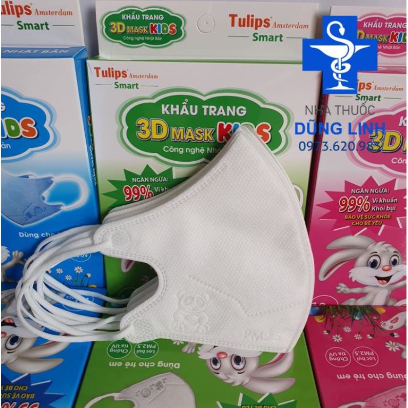 Khẩu trang 3D mask trẻ em Tulips Chính hãng sử dụng công nghệ dập Nhật (Kids Face mask 3d )