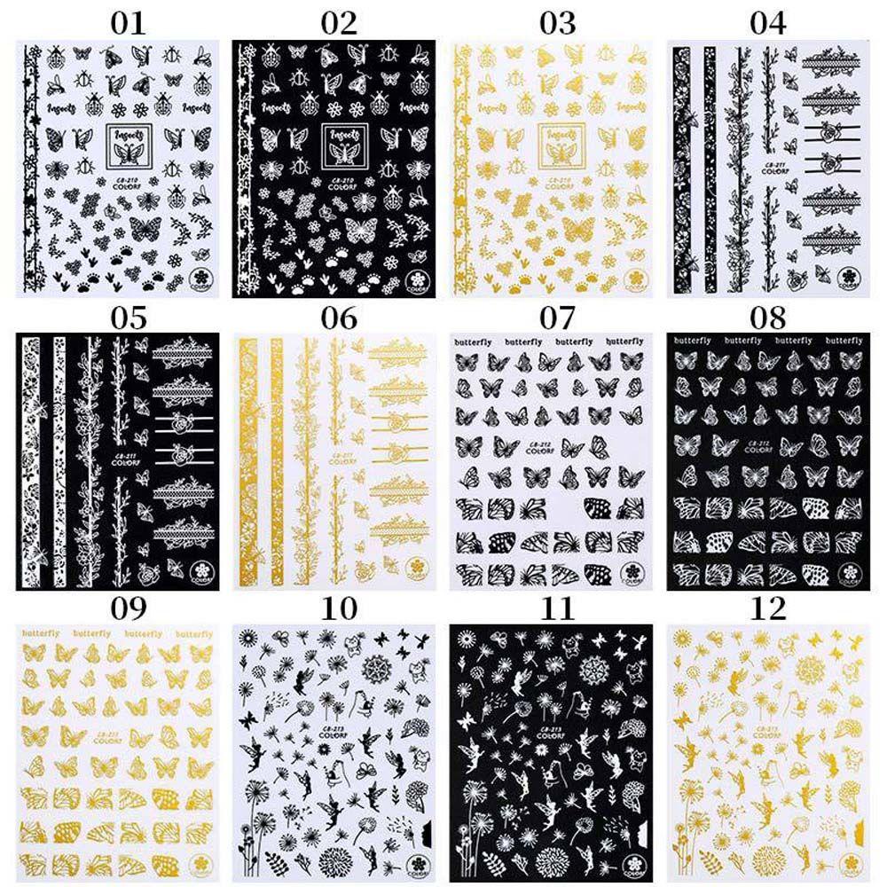 Miếng Dán Trang Trí Móng Tay Hình Hoa 3D Màu Trắng Thời Trang DIY