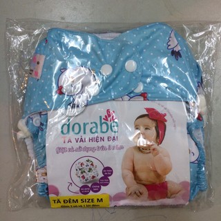 Tã vải đêm Dorabe sz M gồm vỏ và lót (3-16kg)