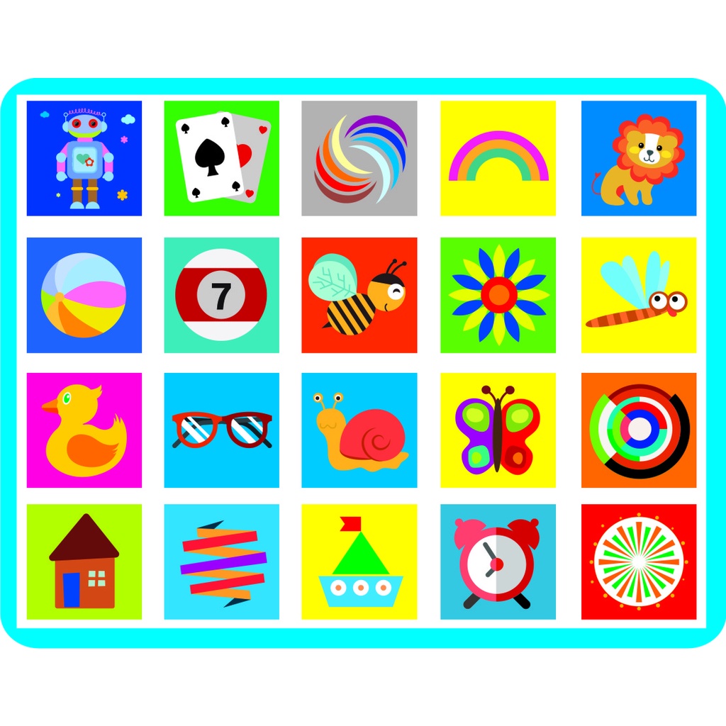 Flash Card Kích Thích Thị Giác Cho Trẻ Sơ Sinh 4 – Màu Sắc Đa Dạng Cho Trẻ