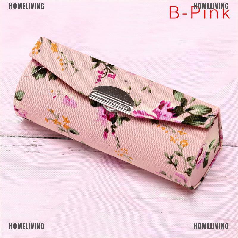 Hộp Đựng Son Môi Thêu Hoa Kèm Gương Phong Cách Retro