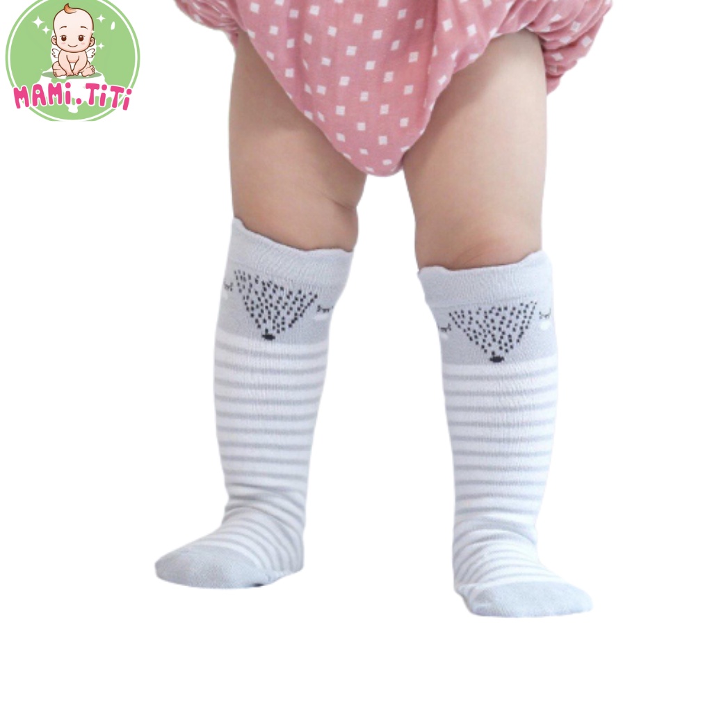 Tất cao cổ cho bé, tất cổ dài chống trượt chất liệu COTTON cao cấp có SIZE cho bé từ 0-4 tuổi - MAMI TITI