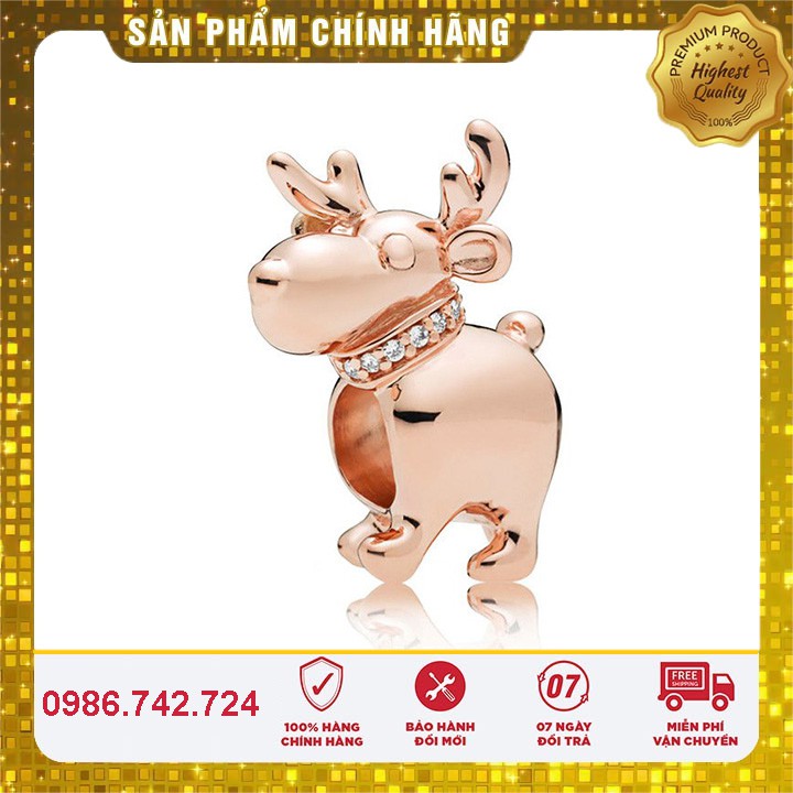 [Hàng cao cấp] Charm Bạc S925 ALE Cao Cấp - Charm thú,hình Tuần Lộc Cho Giáng Sinh An Lành - Mã sản phẩm NTD00007