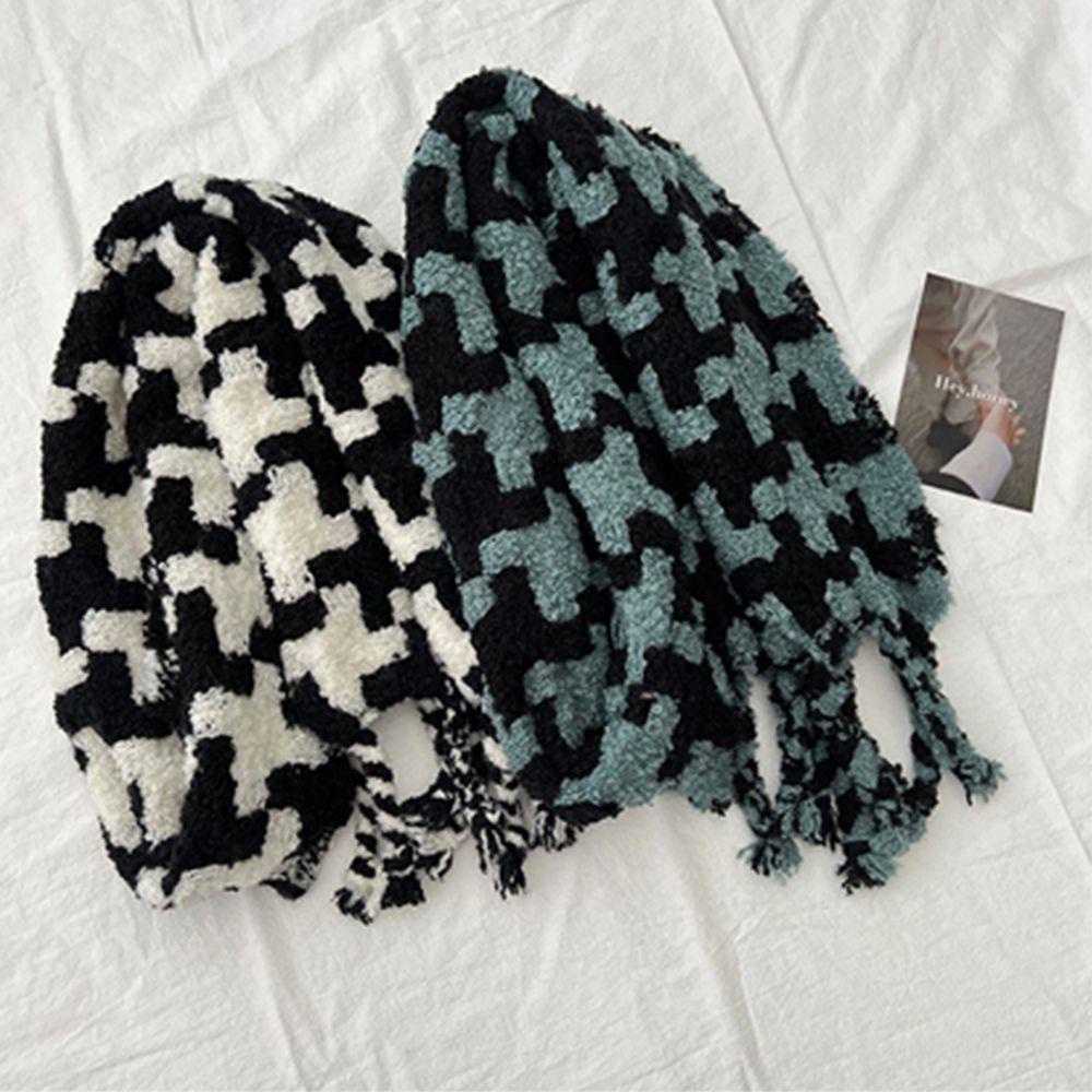 Khăn Choàng Cổ Phối Tua Rua Thời Trang Thu Đông Cho Nữ