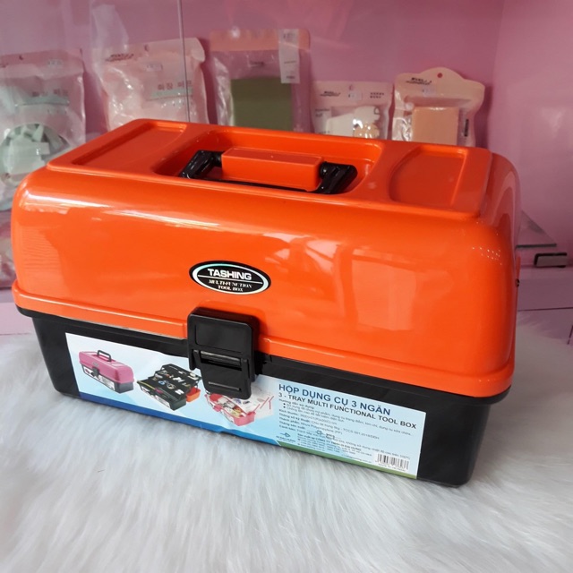 Cốp nhựa 3 tầng / đựng dụng cụ nail - mi phun xăm