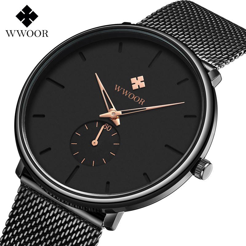Đồng hồ đeo tay WWOOR thạch anh thời trang nam sang trọng 8855 #8