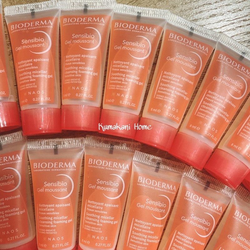 Sample Gel Rửa mặt dành cho da thường, da khô Bioderma Sensibio Gel Moussant 8ml