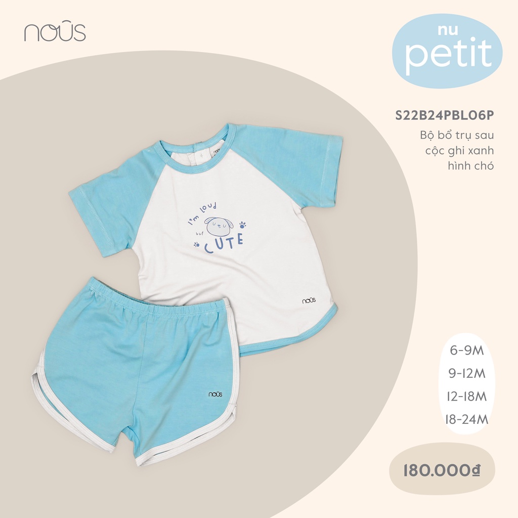 Bộ ba lỗ kẻ vàng ong nhỏ cho bé từ 9 tháng tuổi đến 2 tuổi Nu Petit - Nous Bình Dương - Bipbipstore