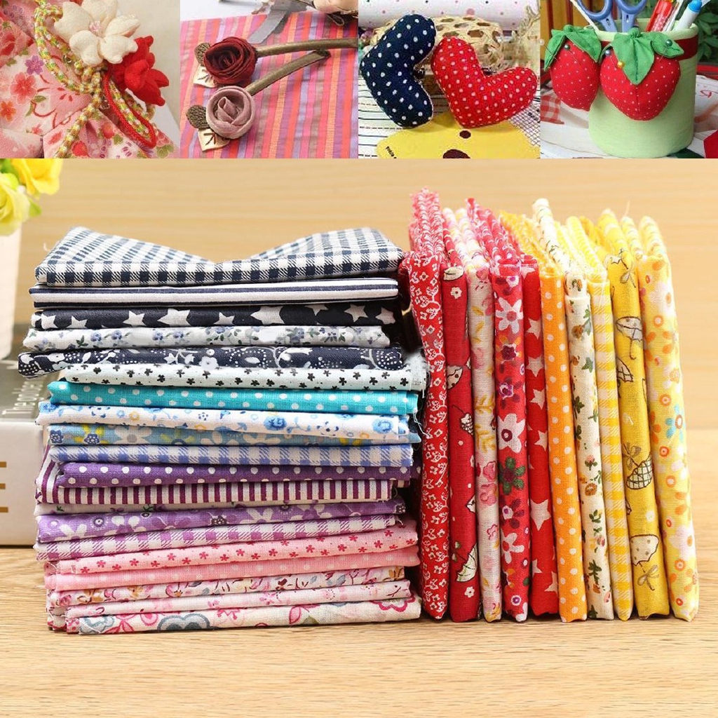 Bộ 5 miếng vải 50x50cm làm đồ thủ công nhiều họa tiết