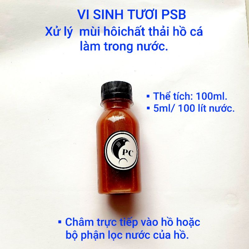 Vi sinh quang hợp Psb làm trong nước xử lý chất thải hồ cá cảnh thủy sinh 100ml