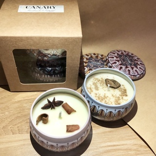 Nến cặp Cinnamon & Frankincense - Quế & Trầm hương