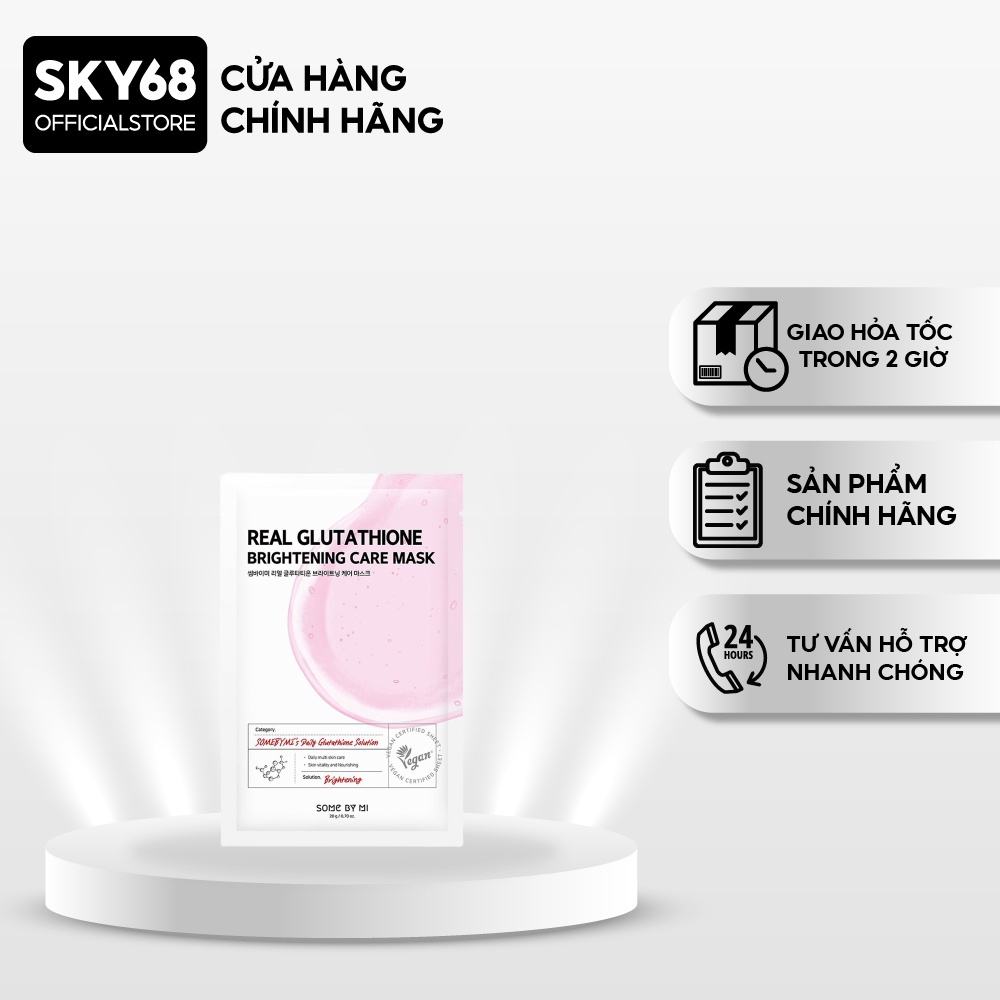 Mặt Nạ Dưỡng Sáng Da, Làm Đều Màu Da Some By Mi Real Glutathione Brightening Care Mask 20g - Glutathione