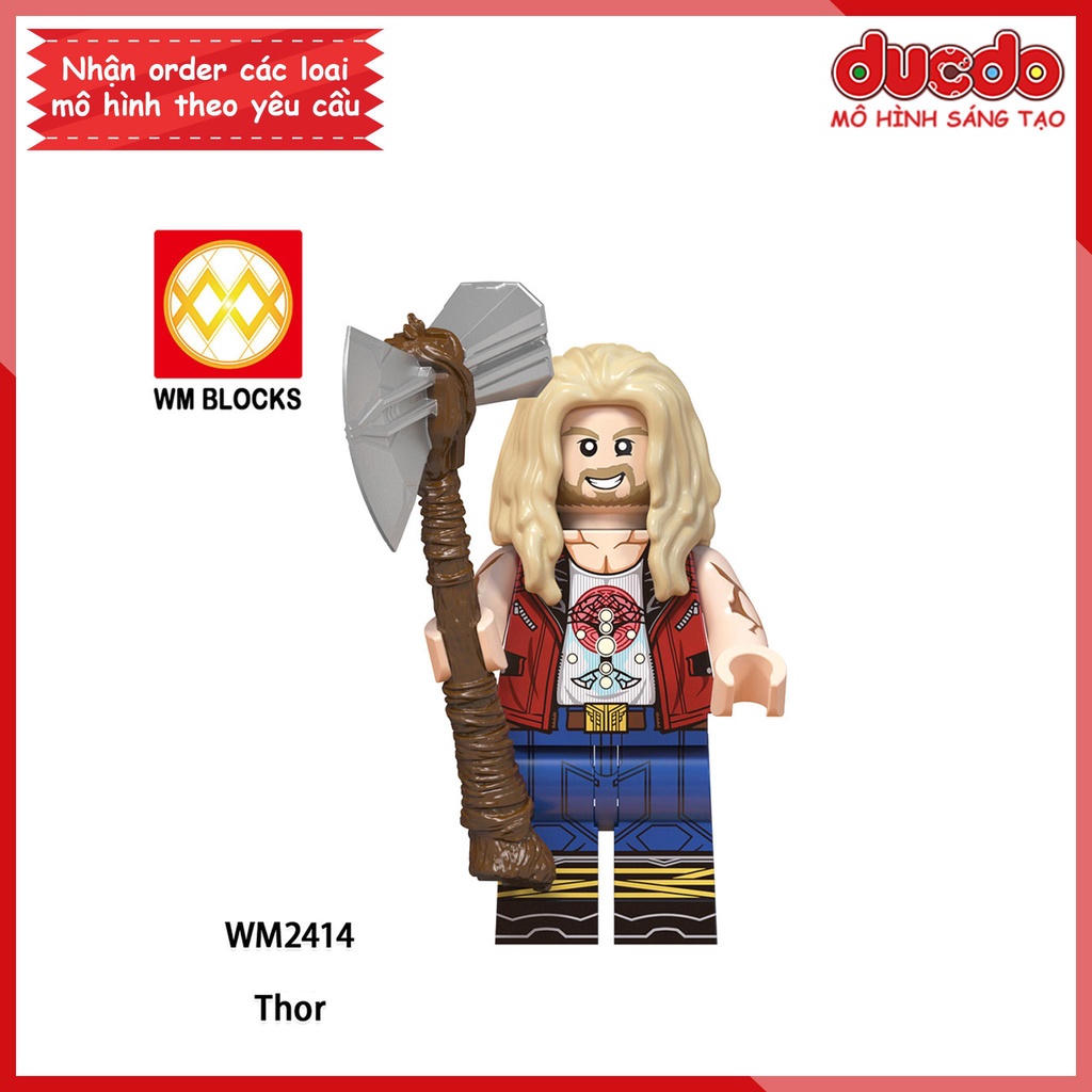 Minifigures nhân vật Thor Love And Thunder - Đồ chơi Lắp ghép Xếp hình Mini Iron Man Mô hình WM WM6146
