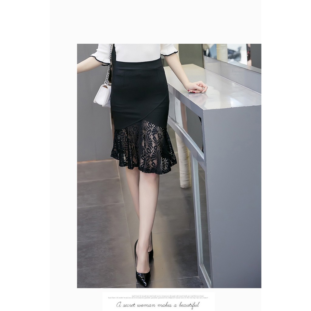 CHÂN VÁY ĐUÔI CÁ PHỐI REN | BigBuy360 - bigbuy360.vn