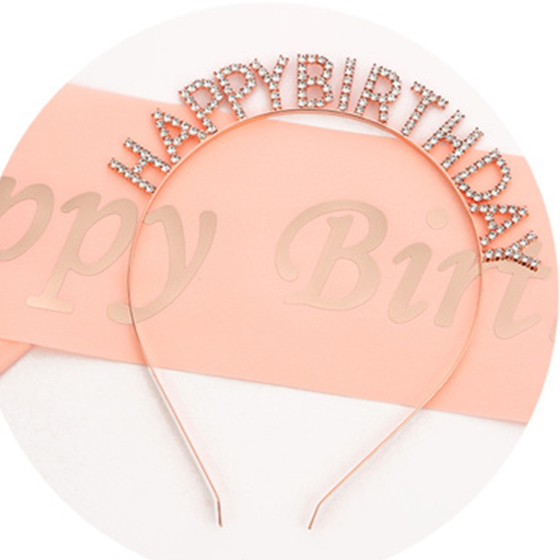 Flgo Dây Đeo Chéo Màu Vàng Hồng Trang Trí Tiệc Sinh Nhật