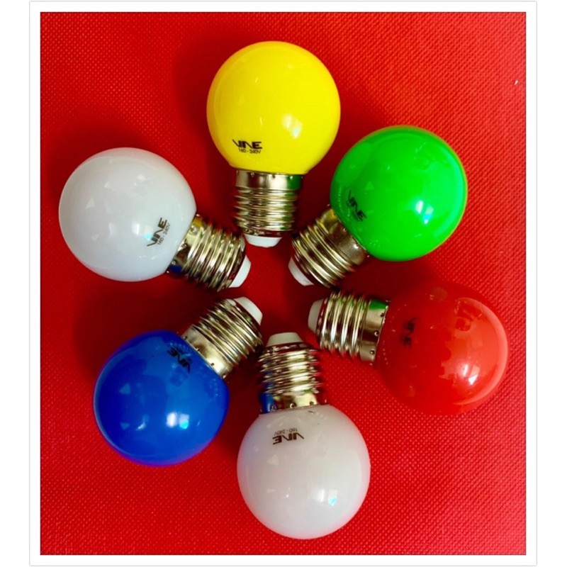 Bóng led tranh cao cấp 1W đủ màu VNE đui E27