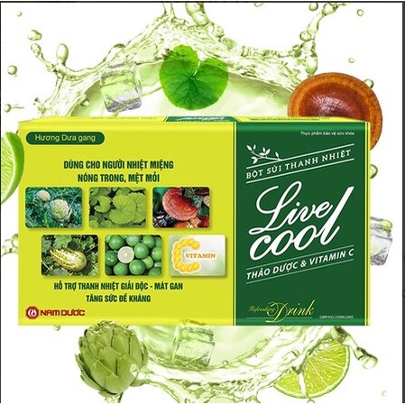 Bột Sủi thanh nhiệt livecool dành cho người nhiệt miệng, mát gan, (livercool, live cool, liver cool)