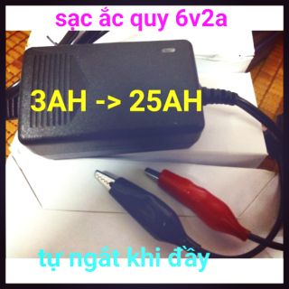 SẠC BÌNH ĐIỆN 6V (3AH->22AH) TỰ NGẮT KHI ĐẦY
