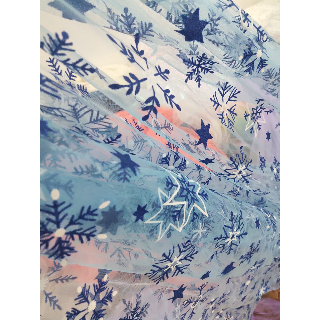 Vải voan lưới elsa sao tuyết đủ màu may váy áo công chúa cho bé, trang trí tiệc, phông chụp ảnh