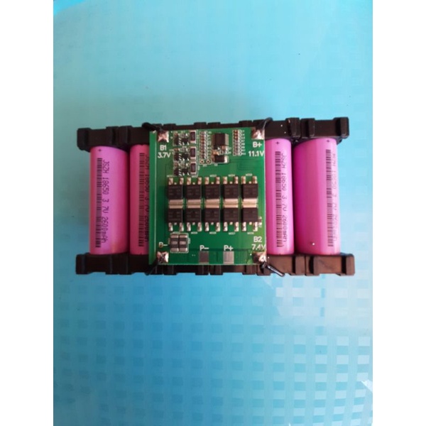 Bộ pin 3s Hồng - 10.4A - mạch bv 30a - xả 10c
