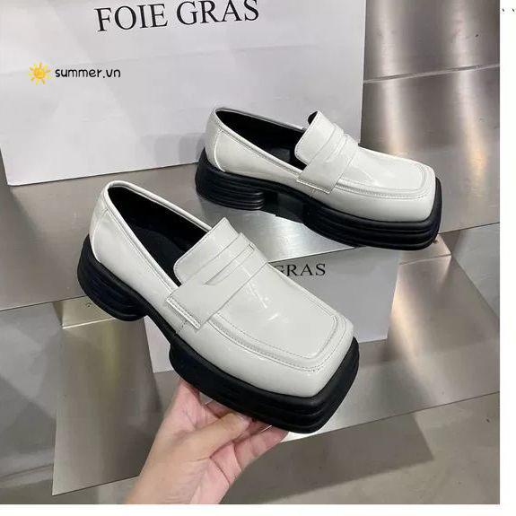 Giày Da Bít Mũi Đế Dày Phong Cách Anh Quốc Cổ Điển 2022