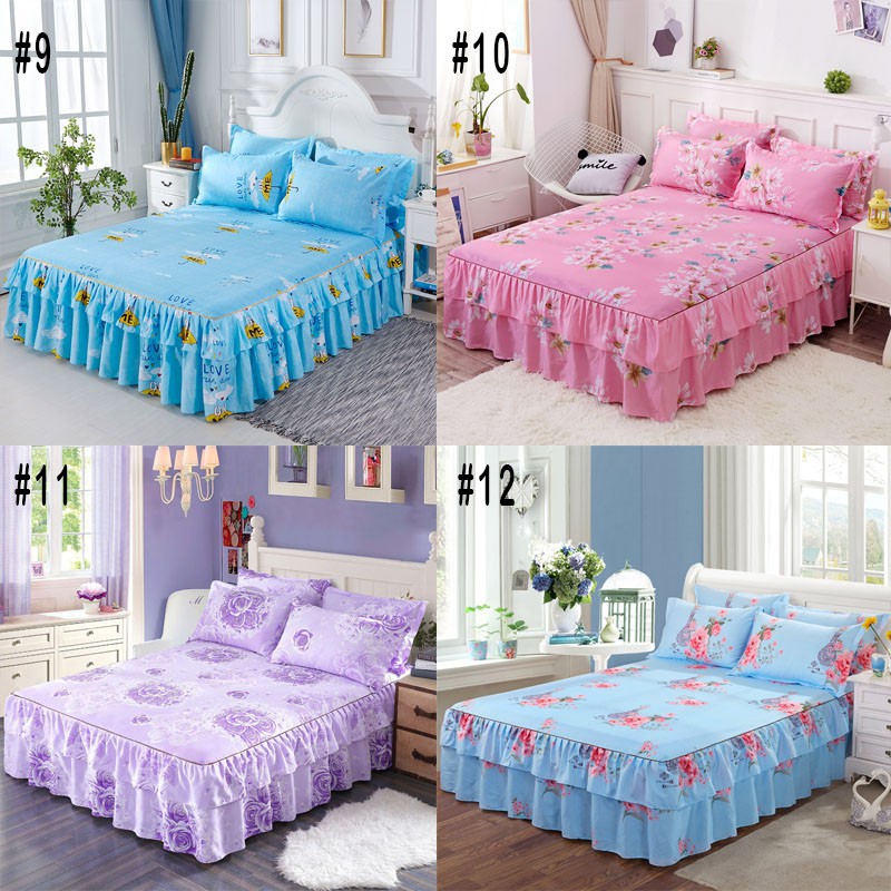 sống bộ ga và vỏ gối Set ga giường kèm 2 áo gối 3 trong 1 kích thước 150*200cm/180*200cm/200*200 tiện dụng