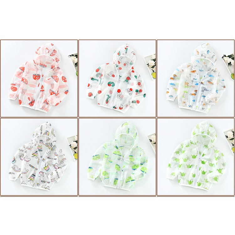 Áo Khoác Chống Nắng Cho Bé Gái Thông Hơi Size Từ 0-4 Tuổi - K164